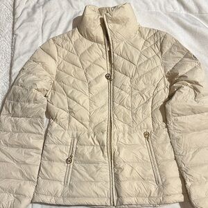 Michael Kors Off-White Quilted Puffer Jacket